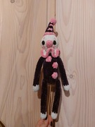 Handmade pluszak włóczka klaun horror