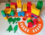 Duże Klocki plastikowe Hemar + duży dinozaur z bateriami