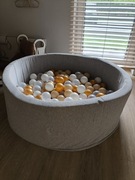 Suchy basen z kulkami piłkami szary bezowy boho meow baby