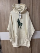 Sukienka Polo Ralph Lauren L dresowa NOWA big logo oversize masełkowa modna