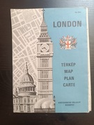 Mapa Londynu Londyn wydawnictwo Budapeszt 1981 r. również język polski