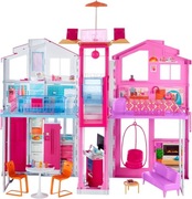 Barbie 3-poziomowy domek z rozkładanym parasolem DLY32