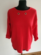 Kaszmir Wełna Sweter R XS S Czerwony  