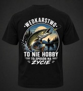 KOSZULKA DLA WĘDKARZA T-SHIRT Z NADRUKIEM WĘDKARSTWO HOBBY