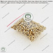 Przelotki do drutu miedziowane 500 sztuk Tulejki do ramek Przelotka zestaw