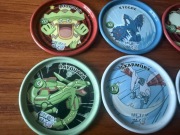 Zestaw 10x Metal Tazo Pokémon Star Foods - Stan MINT - Rayquaza, Charizard!