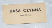 Kasa czynna - tabliczka informacyjna
