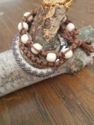 Komplet 3 bransoletek, żmijkowy wzór