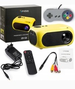 RZUTNIK MINI PROJEKTOR Z GRAMI RETRO PRZENOŚNA KONSOLA DO GIER I FILMÓW