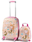 Plecak i walizka dla dziecka kabinówka bagaż podręczny mała syrenka