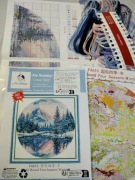 Zestaw haft krzyżykowy krajobraz zima