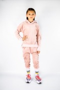 Dres dziecięcy welurowy róż 92cm-140cm