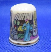 Naparstek Kolekcjonerski Porcelanowy Berlin Desing Kupcy 