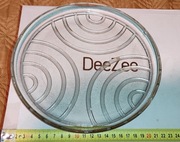 Masywna szklana taca, patera na kieliszki Hortensja PRL