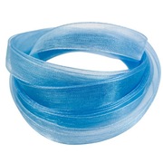 TASIEMKA  BŁĘKITNA WSTĄŻKA ORGANZA 12mm., 5 metrów.
