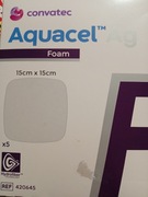 AQUACEL Ag Foam Opatrunek ze srebrem 15x15 cm 1 szt.