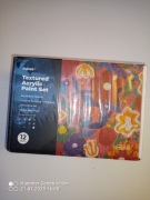 Farby teksturowe akrylowe strukturalne 3d do malowanie 12 kolorów + płótna