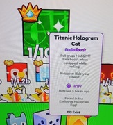 Titanic Hologram Cat Pets Go 