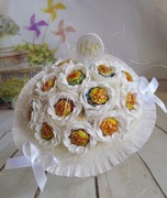 Bukiet z 18 szt lizaków Chupa Chups na komunie, ślub, rocznicę, urodziny.