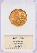 2 PLN - 2 złote 2001 Henryk Wieniawski Grading MS65