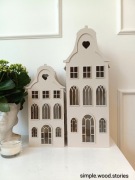 Drewniany domek Rezydencja- handmade / lampion / prezent