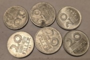 6 monet 20 filler Węgry 1958-1984
