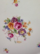 Porcelanowy talerz Tirschenreuth Bavaria – kwiaty, złocenia – vintage