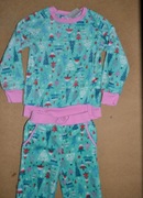 15^ strój pluszowa świąteczna piżama choinki 6/7 Lat_116/122 cm