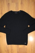 Sweter Jack and Jones r. M czarny okrągły dekolt bawełna 