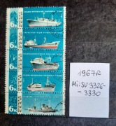 Mi: SU 3326-3330 1967 rok kasowane - Statki rybackie