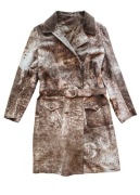 Płaszcz zamszowy zamsz trencz vintage retro Suede Boho Chic 38 M