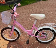 Rower dziecięcy BMX 16 cali little princes, różowy-biały 