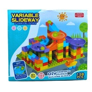 Klocki tor kulodrom konstrukcyjne DIY prezent kulka