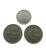 Niemcy Republika Weimarska zestaw 3 monet 1922/3 rok