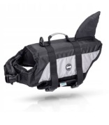 Odblaskowa kamizelka ratunkowa dla psa z płetwą rekina