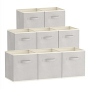 8 Sztuk Pudełek Organizerów Pudełka Składane Do Przechowywania Jasnoszare