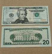 USA 20 dolarów z gwiazdką UNC star note zastępczy 2017