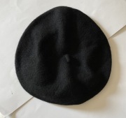 Beret wełniany Terranova czarny klasyczny francuski styl uniwersalny