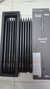 Zestaw ołówków 2B w czarnej oprawie