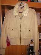 Krótka kurtka materiałowa z misiem