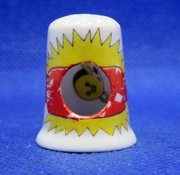 Naparstek Kolekcjonerski Porcelanowy Peep  - Strzelający Cukierek Gwizdek 