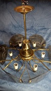 Żyrandol 6 x 60W złoty PRL
