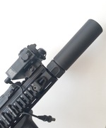 Tłumik karbonowy z miejscem pod tracer airsoft Z OTWORAMI ASG M