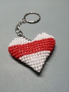 Serduszko z koralików WOLNA BIAŁORUŚ