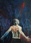 Obraz olejny na płótnie, inspirowany cyklem "Fundacja" Isaaca Asimova