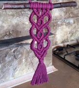 zawieszka z makramy - 3 serca