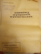Czasowy wyłącznik wycieraczek