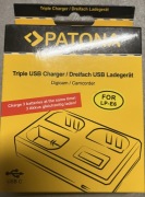 PATONA Smart Dual LCD USB Ładowarka podwójna do Canon LP-E6