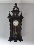 422 Zegar wiszący mechaniczny Junghans z 1913 roku - antyk