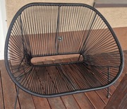 Sofa ogrodowa Acapulco czarna, taras/balkon/ogród